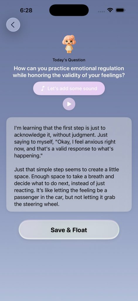 Feelis app screen 4