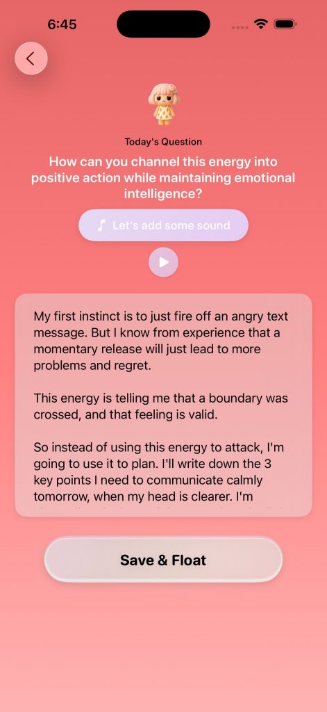 Feelis app screen 5